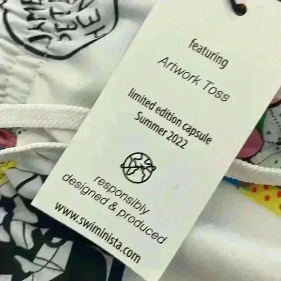 Swiminista x James Peter Henry Board Shorts & Rash guard Shirt Size Medium NWT​​ - Picture 8 of 9